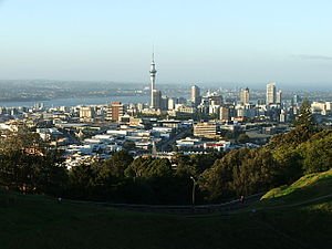 Uitsig oor Auckland.